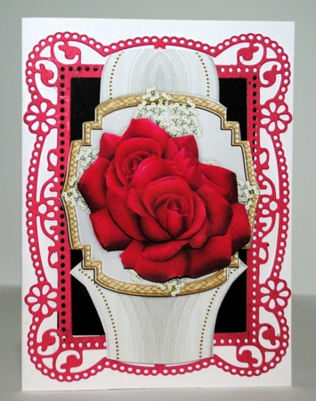 Card Topper Gorgeous Roses by Kristina Norbat