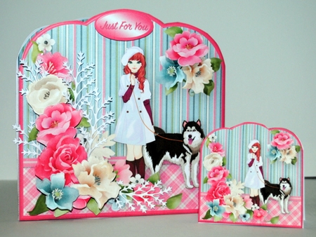 Walking the Dog - Scallop Top Card Mini Kit by Kristina Norbat