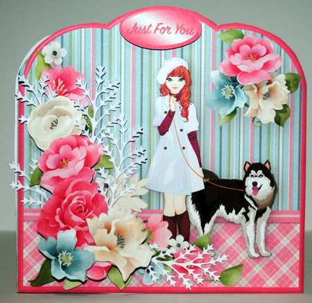Walking the Dog - Scallop Top Card Mini Kit by Kristina Norbat