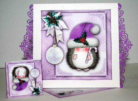 Hedgy with Candy Cane Lilac Mini Kit by Kristina Norbat