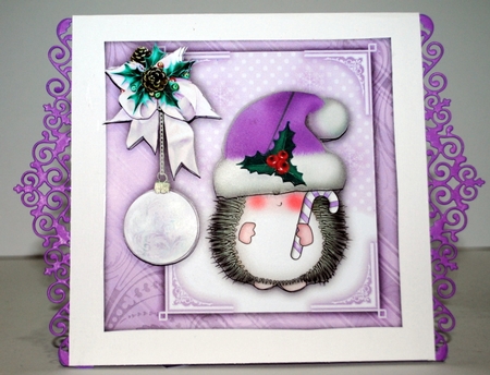 Hedgy with Candy Cane Lilac Mini Kit by Kristina Norbat