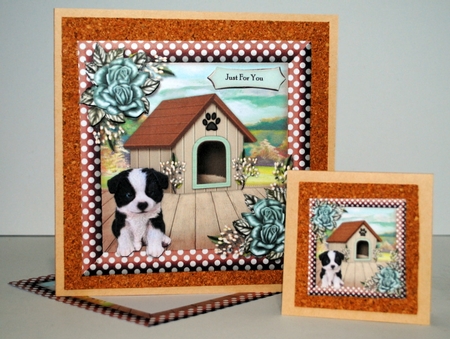 Cute  Border Collie Puppy Birthday Card by Kristina Norbat