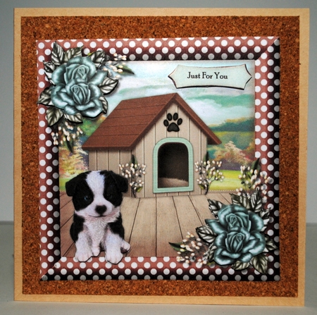 Cute  Border Collie Puppy Birthday Card by Kristina Norbat