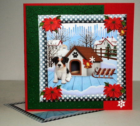 Cute Jack Russel Puppy Christmas Card Mini Kit by Kristina Norbat