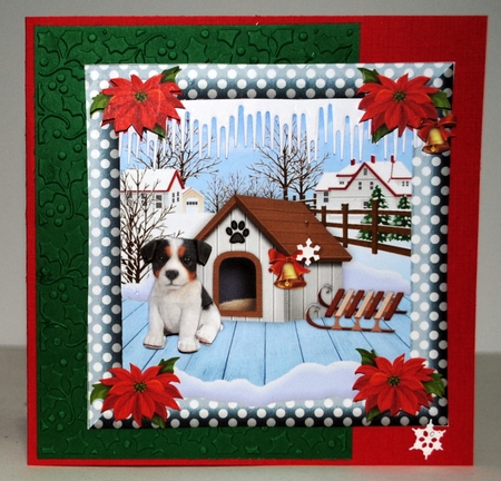 Cute Jack Russel Puppy Christmas Card Mini Kit by Kristina Norbat