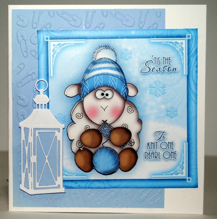 Winter Knitting Sheep Mini Kit by Kristina Norbat