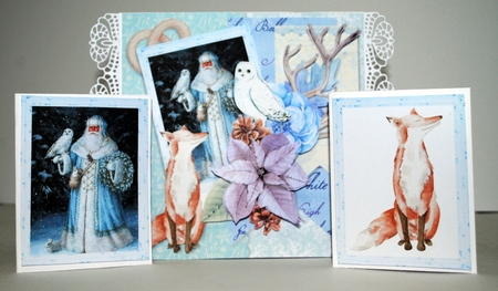 Winter Charm 4  7x7 Card Front & Insert Mini Kit by Kristina Norbat