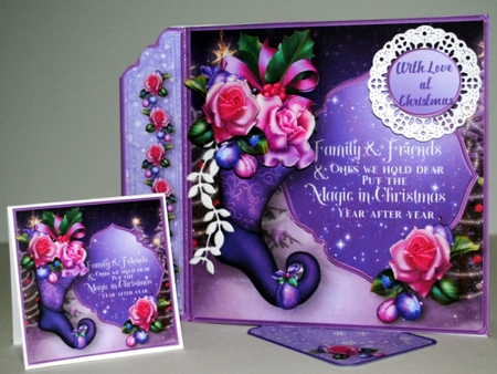 Family Christmas - Side Border Card Mini Kit by Kristina Norbat