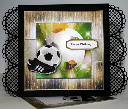 Male Card Topper & Insert Football by Kristina Norbat