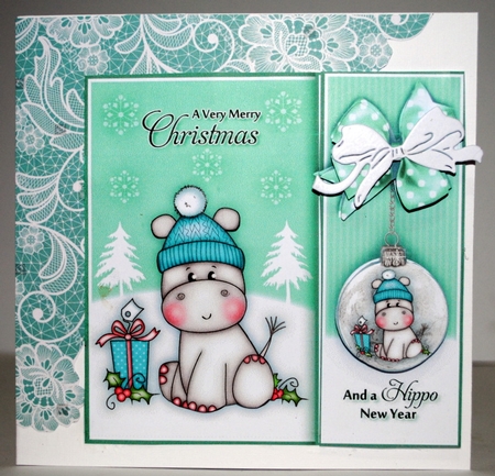 Hippo Christmas Mini Kit by Kristina Norbat