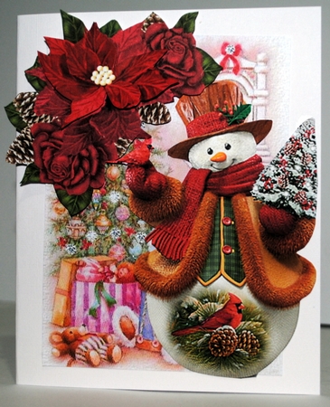 Red Roses & Poinsettia corner Vignette CU by Kristina Norbat