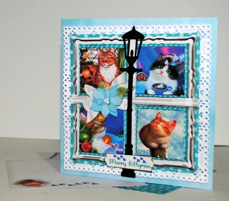 Its Kittymas 2 7x7 Card Front & Insert Mini Kit by Kristina Norbat