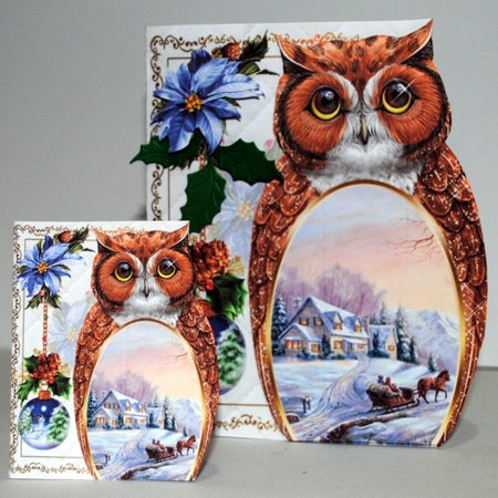 Owl Scenic Christmas Shaped Mini Page Kit by Kristina Norbat