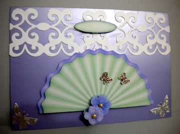 Pretty in Pale Green & Purple - Fan by Kristina Norbat