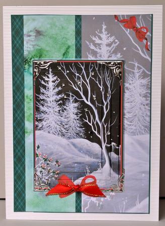 Step by Step Black and White Christmas with Green Tartan by Kristina Norbat