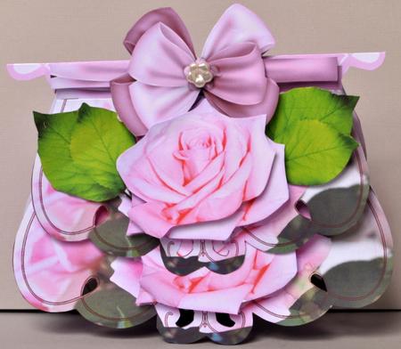 Fold and Flip Pink Rose with 16 Sentiments by Kristina Norbat