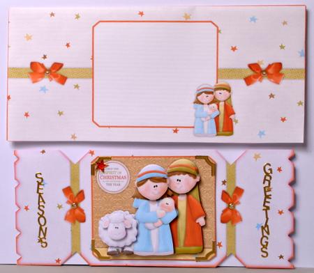 Mary & Joseph Christmas Cracker Card by Kristina Norbat