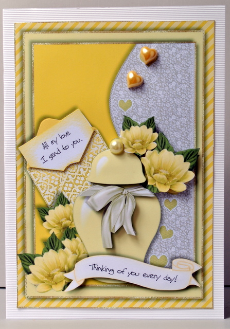 Ginger Jar & Roses Card Front by Kristina Norbat