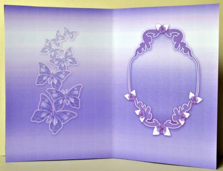 Lilac Butterflies Pearls and Lace Matching A5 Insert by Kristina Norbat