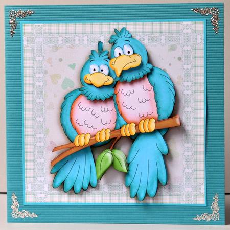 The Love Birds Valentine's or Anniversary Decoupage by Kristina Norbat