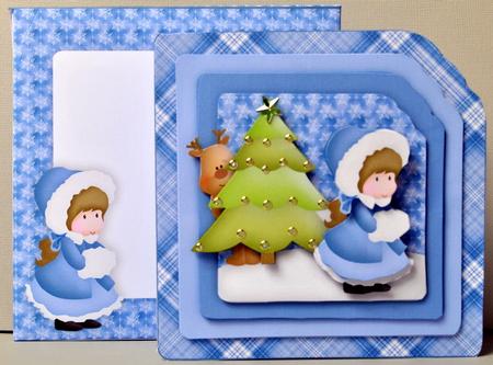 Who's Hiding Behind the Christmas Tree - Girl by Kristina Norbat