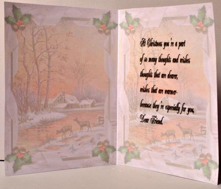 Christmas Ribbon Frame Reindeer Insert by Kristina Norbat