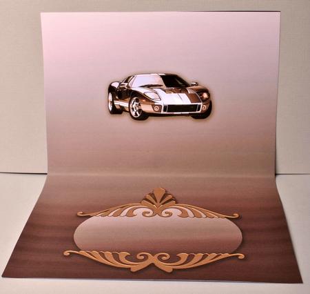 Gold Sports Car Matching A5 Insert by Kristina Norbat