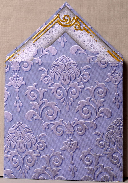 Forget Me Knot Butterfly 5in Square Plain Envelope Backer by Kristina Norbat