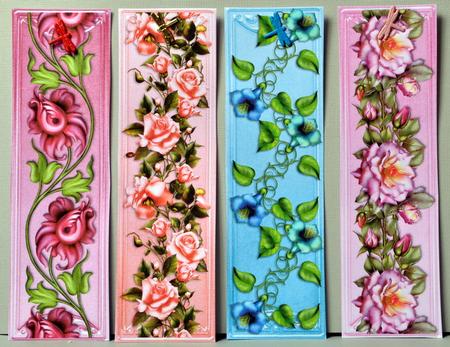 Elegant Florals - Set of 4 Bookmarks by Kristina Norbat