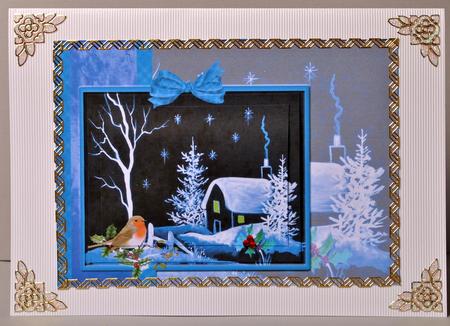 Blue and White Christmas Step by Step Decoupage by Kristina Norbat