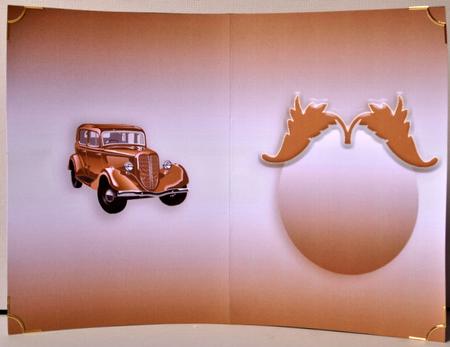 Classic Tan Car in a Frame Matching A5 Insert by Kristina Norbat