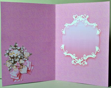 Cream Roses Bouquet in a Silver Frame Matching A5 Insert by Kristina Norbat
