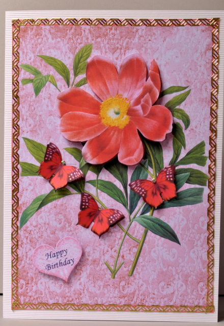 Peony Rose with Butterflies by Kristina Norbat