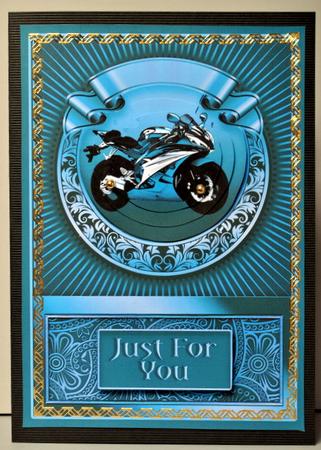 Motorbike in a Teal Frame Pyramage by Kristina Norbat
