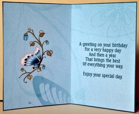 A Butterfly Birthday Insert by Kristina Norbat