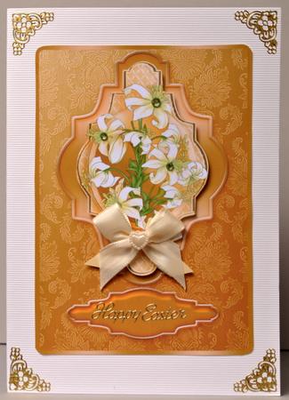 Gold and Cream Card Fronts Matches with Cream Floral Envelop by Kristina Norbat