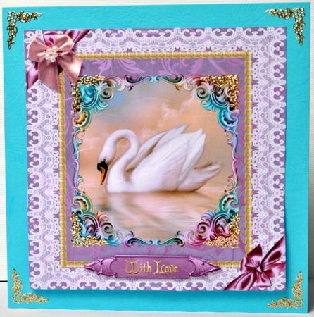 Swan Lace & Pearls Wavey Edge Bottom Stacker by Kristina Norbat