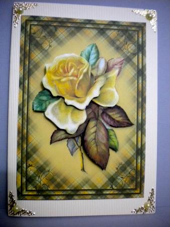 Golden Rose Card Front by Kristina Norbat