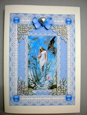 The Lily Fairy 'n Lace Pyramid Card Front by Kristina Norbat
