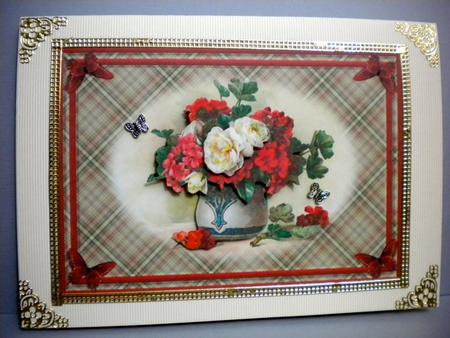Vase of Flowers Card Front by Kristina Norbat