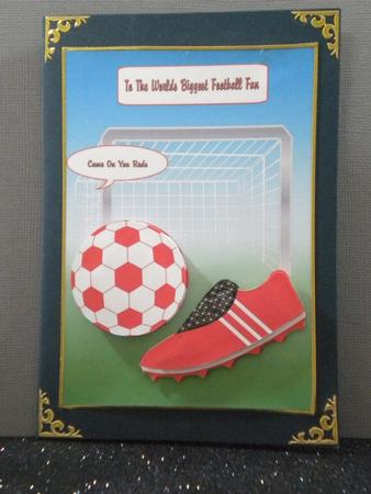 Come on You Reds A4 Football Card by Kristina Norbat