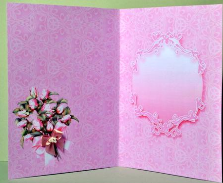 Pink Roses on a Square Lace Mat Matching A5 Insert by Kristina Norbat