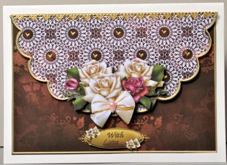 Roses and Lace Envelope Card with Decoupage by Kristina Norbat