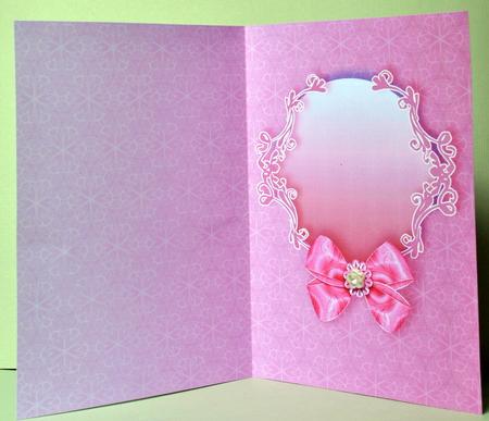 White Tulips Bouquet on a Deep Pink Mat Matching A5 Insert by Kristina Norbat