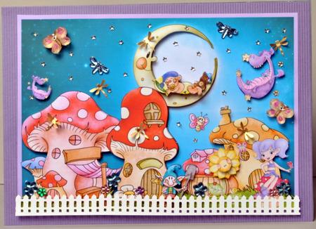 Fairy Dreams Card Front with Decoupage by Kristina Norbat