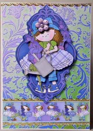 I Love Purple Backing Paper Lime Matches I Love Purple Envel by Kristina Norbat