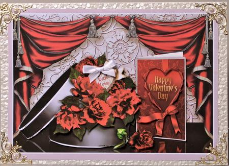 Red Roses in a Hat Box Decoupage, Valentine, Birthday by Kristina Norbat