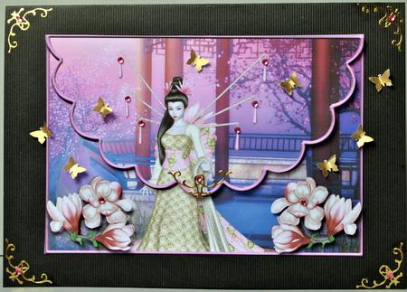Sweet Magnolia Envelope Card and Decoupage by Kristina Norbat