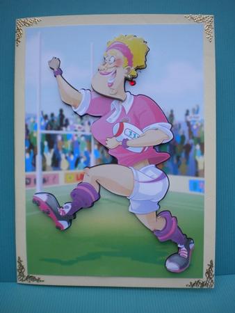 Rugby Lady Pink and Purple. by Kristina Norbat