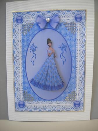 Lavendar 'n Lace Decoupage Card Front by Kristina Norbat